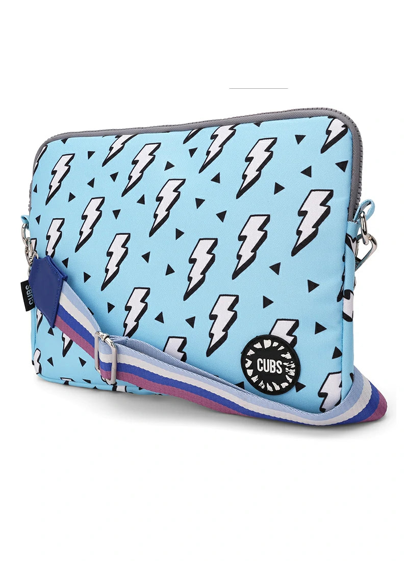 Cubs Electric Shock Baby Blue Laptop Bag with strap 15 Inch
