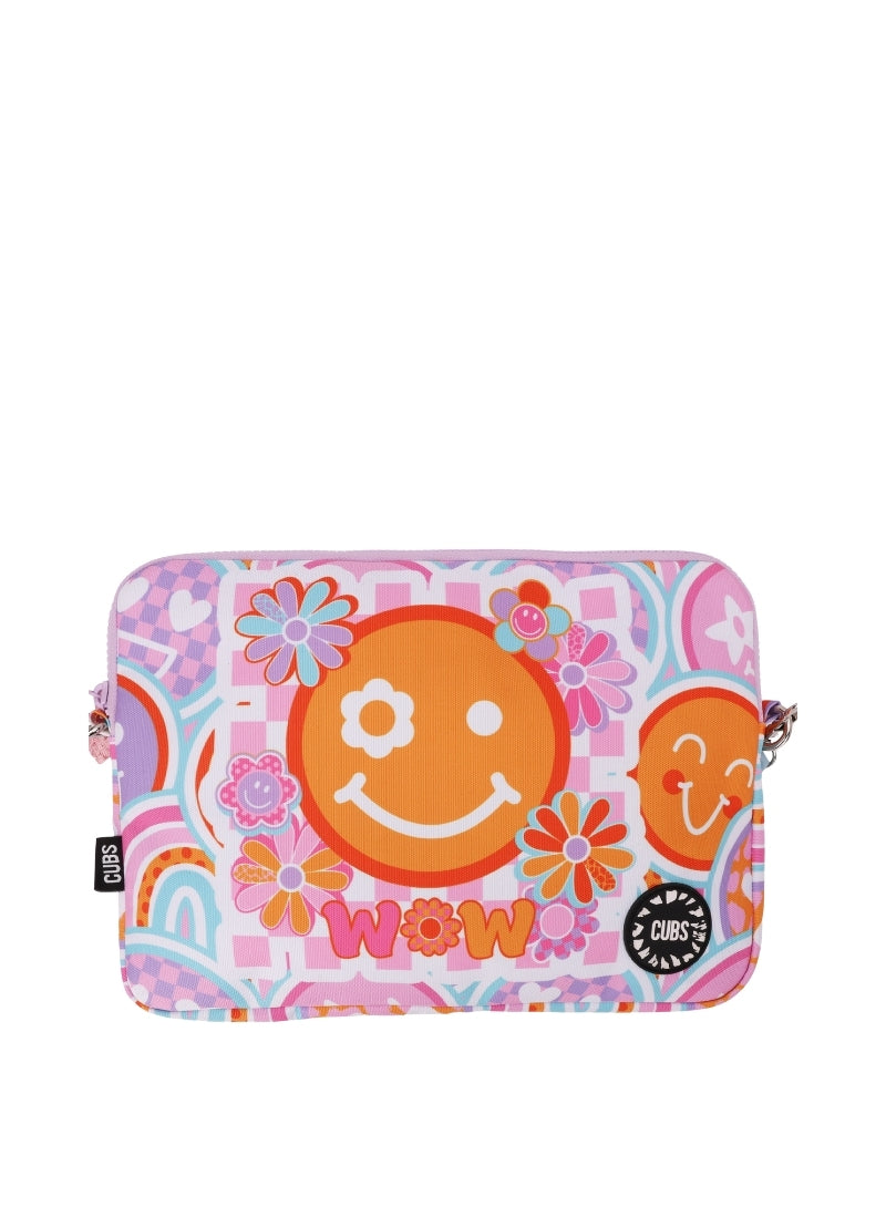 Cubs Flower Wow Smile Laptop Bag with strap 15 Inch