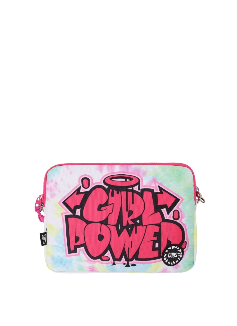 Cubs Girl Power Graffiti Tie Dye Laptop Bag with strap 13 Inch