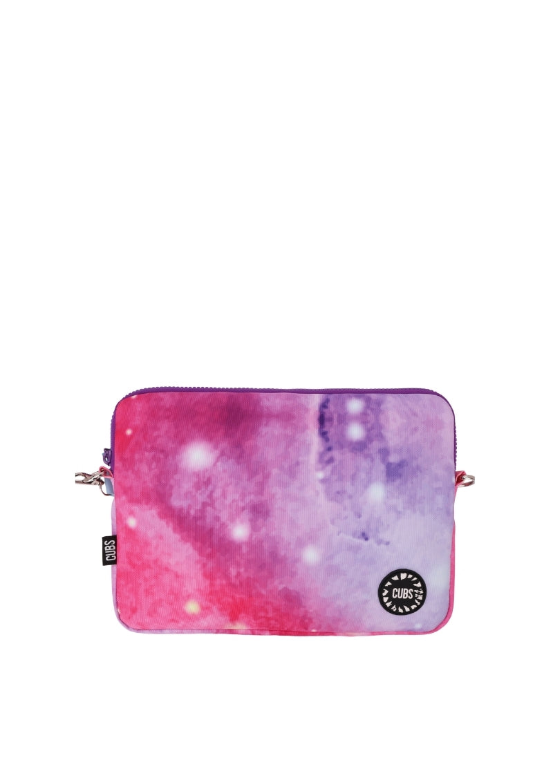 Cubs Pink Galaxy Laptop Bag with strap 13 Inch