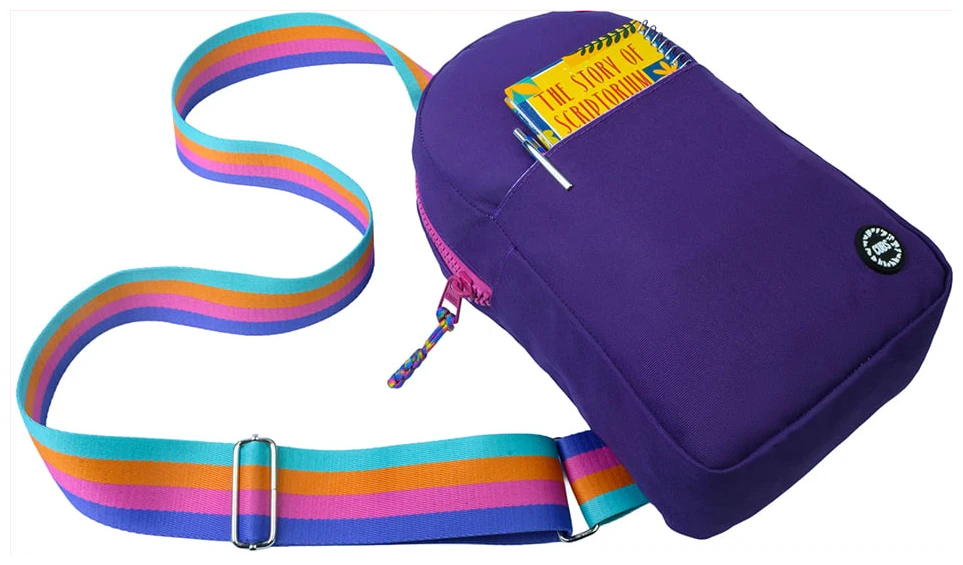 Cubs Purple Sling Bag Front Pocket