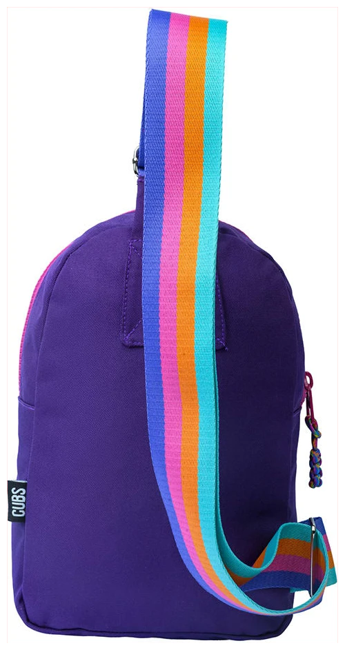 Cubs Purple Sling Bag Front Pocket