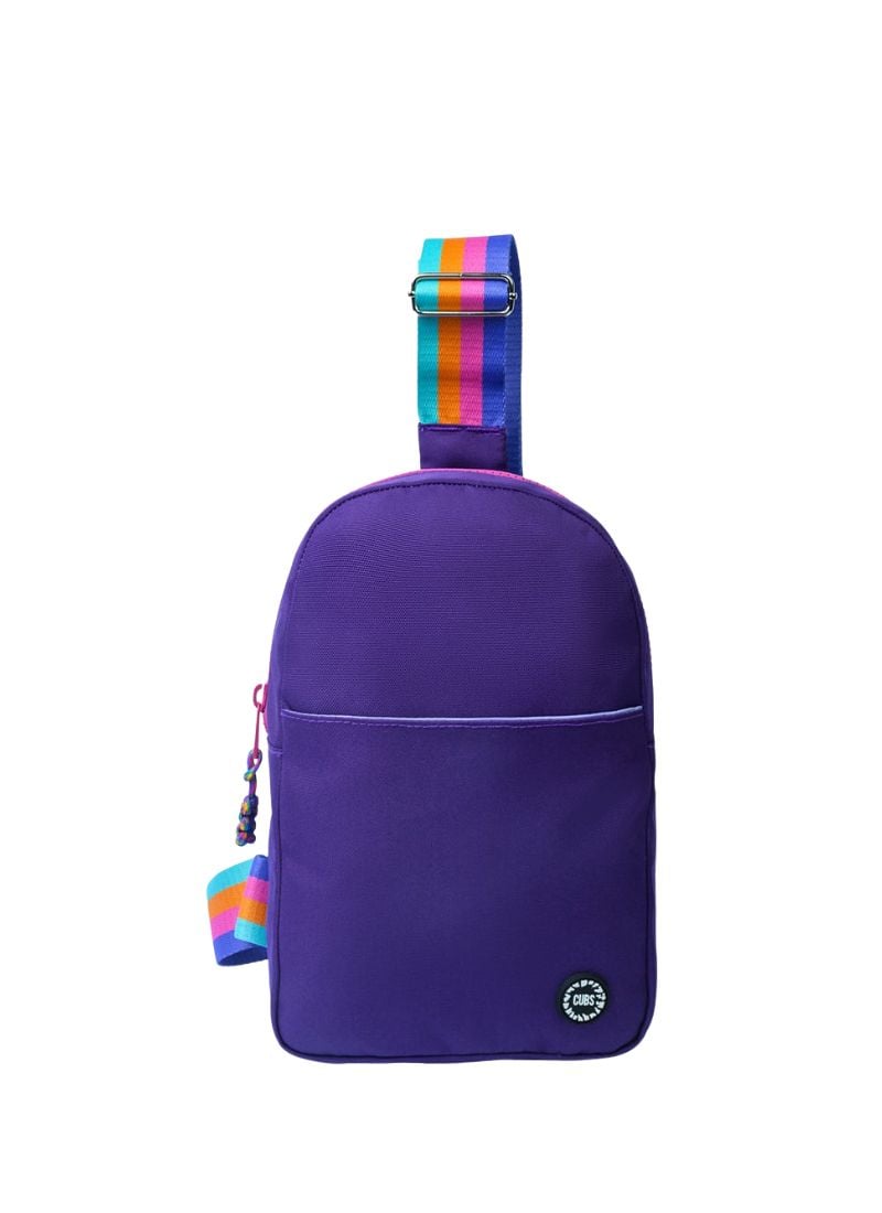 Cubs Purple Sling Bag Front Pocket