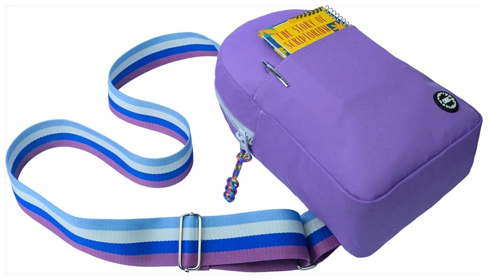 Cubs Lilac/grey Sling Bag Front Pocket