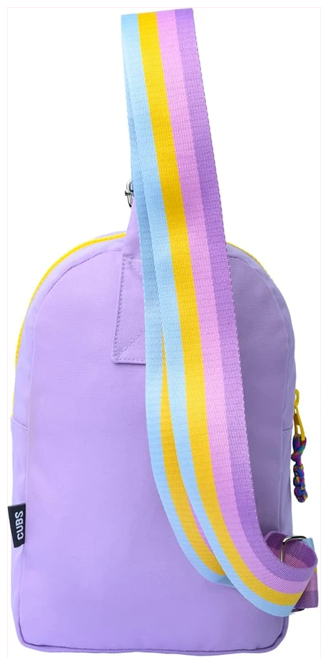 Cubs Lilac/yellow Sling Bag Front Pocket