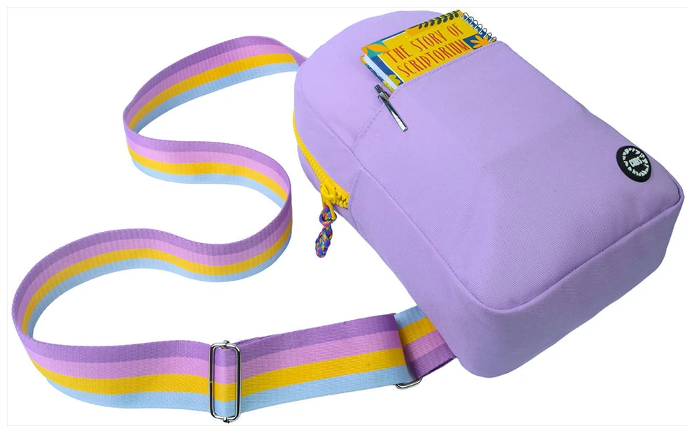 Cubs Lilac/yellow Sling Bag Front Pocket