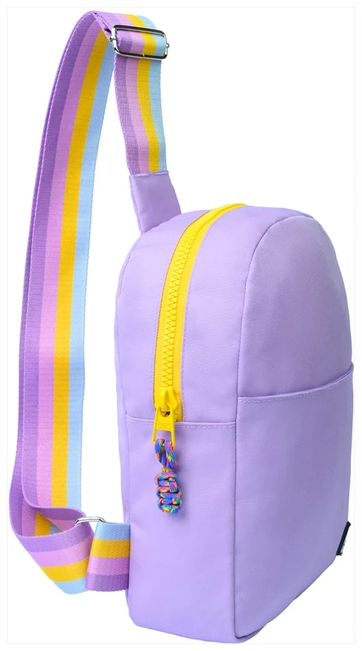 Cubs Lilac/yellow Sling Bag Front Pocket