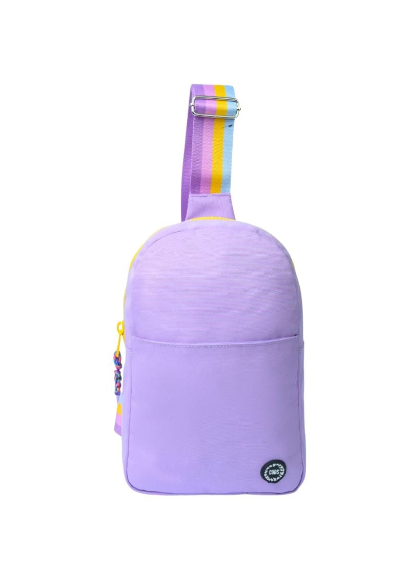 Cubs Lilac/yellow Sling Bag Front Pocket