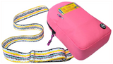 Cubs Pink/Black Sling Bag Front Pocket