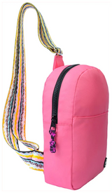 Cubs Pink/Black Sling Bag Front Pocket