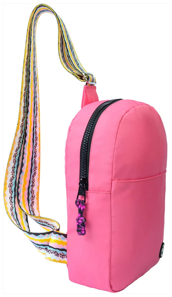 Cubs Pink/Black Sling Bag Front Pocket