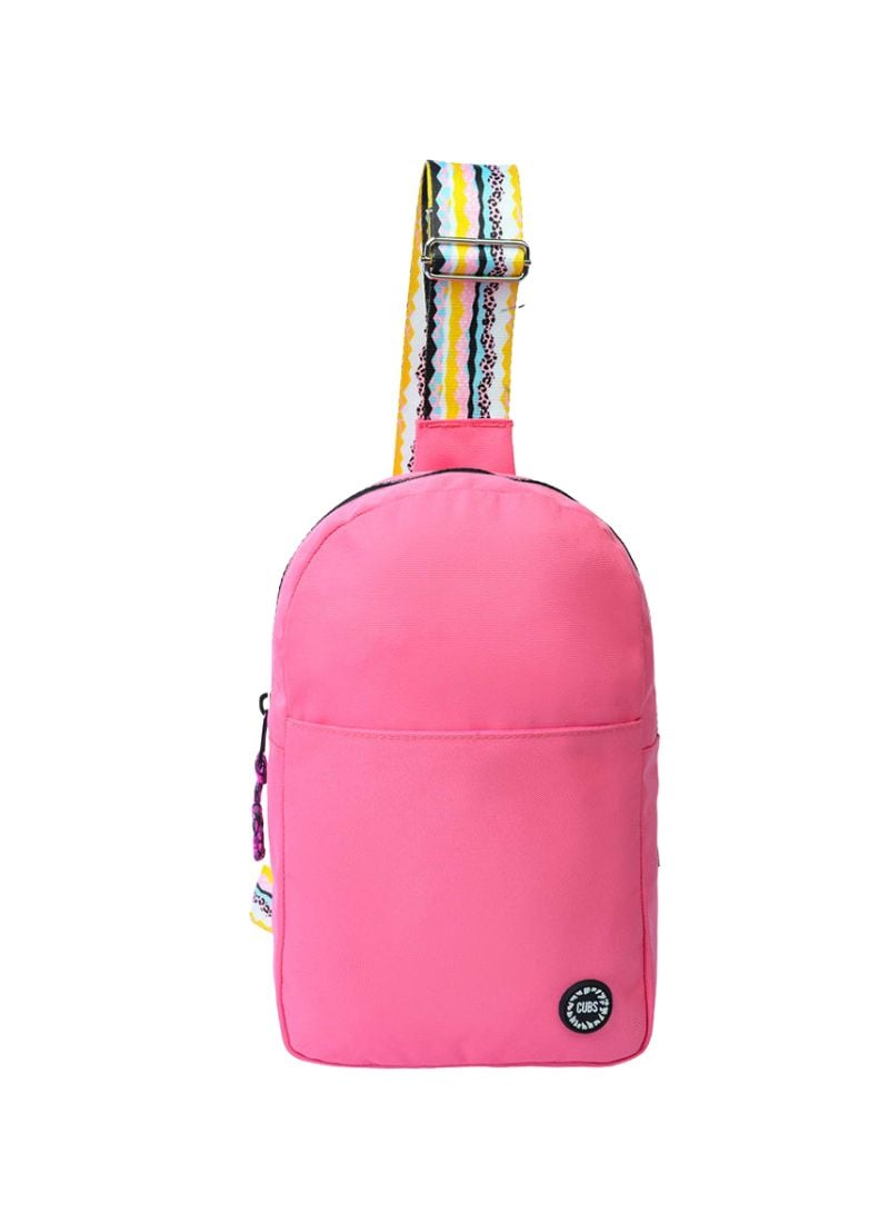 Cubs Pink/Black Sling Bag Front Pocket