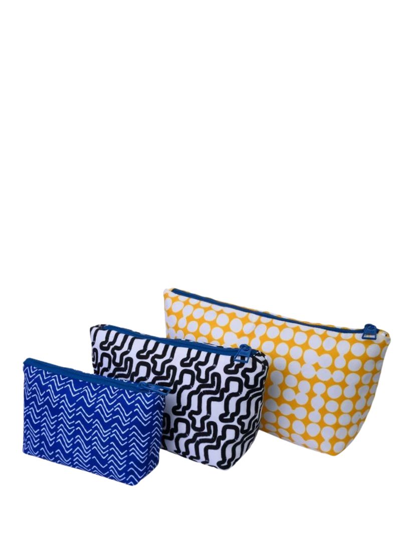 Cubs Blue Black and Yellow Make-Up Rectangular Bags