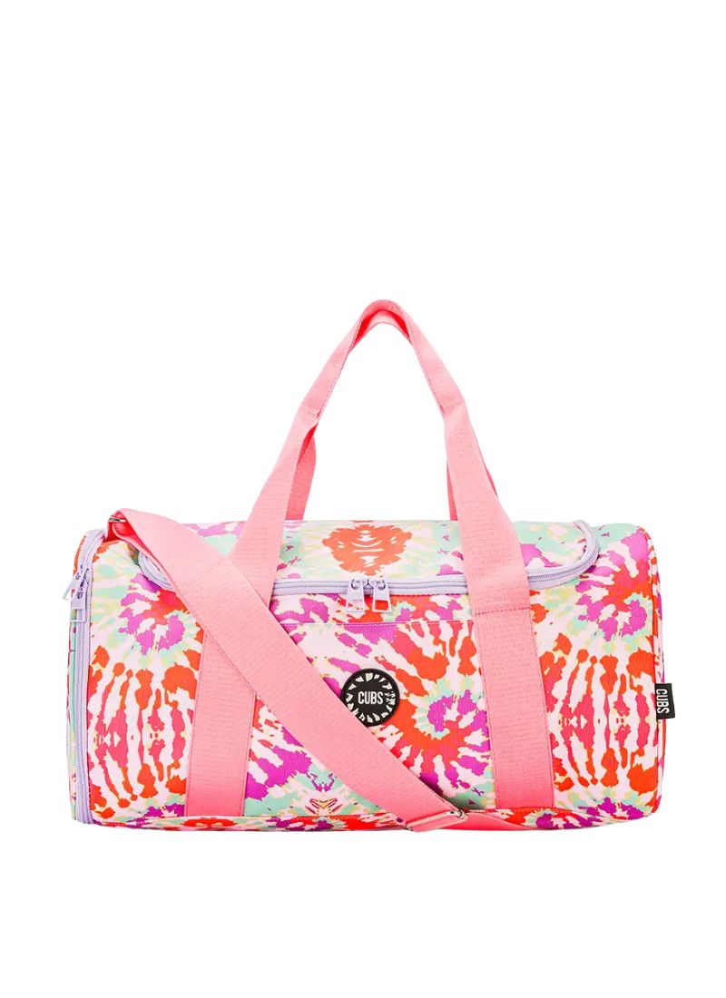 Cubs Very Happy Tie Dye Duffel Bag one Side Pocket