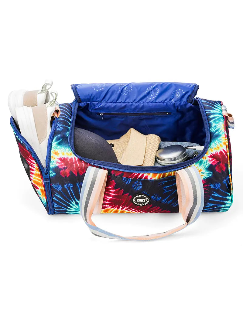 Cubs Teenage Mood Tie Dye Duffel Bag one Side Pocket