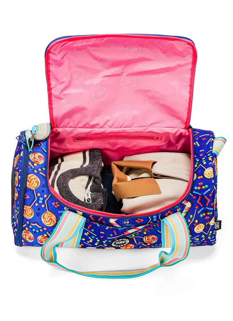 Cubs Sugar Rush Candy Duffel Bag one Side Pocket