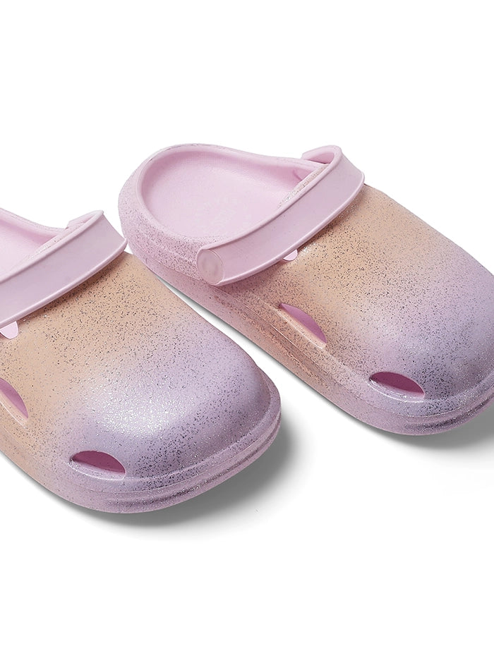 Cubs Glitter Peach & Lilac Clog