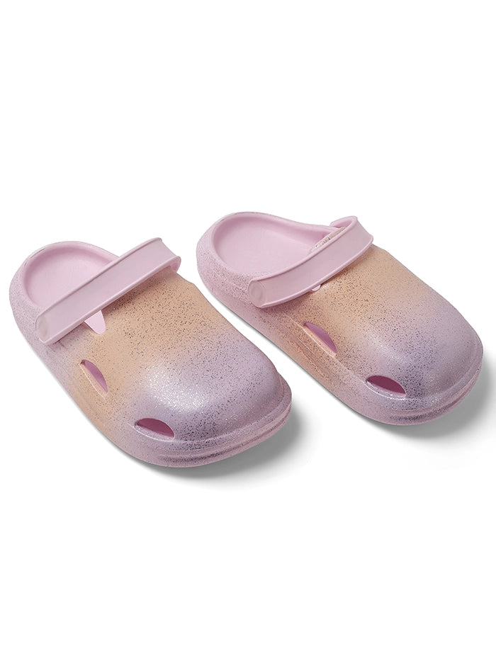 Cubs Glitter Peach & Lilac Clog