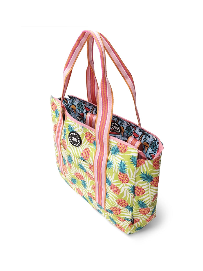 Cubs Flamingos And Pineapples Double Face Tote Bag