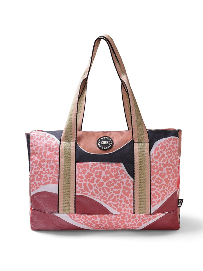 Cubs Brown Leopard Double Face Tote Bag