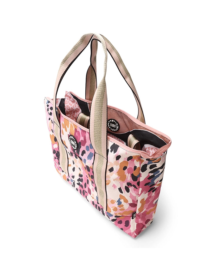 Cubs Brown Leopard Double Face Tote Bag