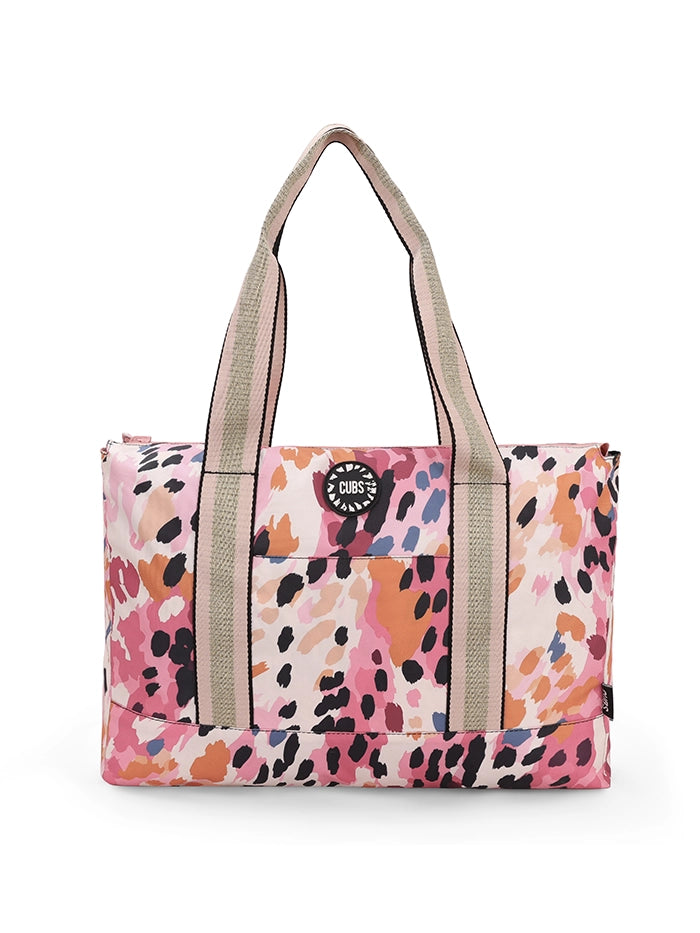 Cubs Brown Leopard Double Face Tote Bag
