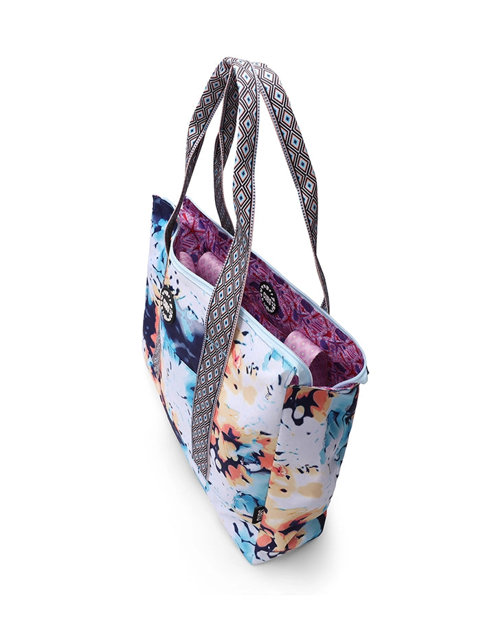 Cubs Bluish Tie Dye And Pinky Stars Double Face Tote Bag