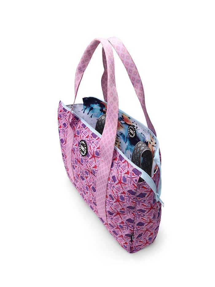 Cubs Bluish Tie Dye And Pinky Stars Double Face Tote Bag