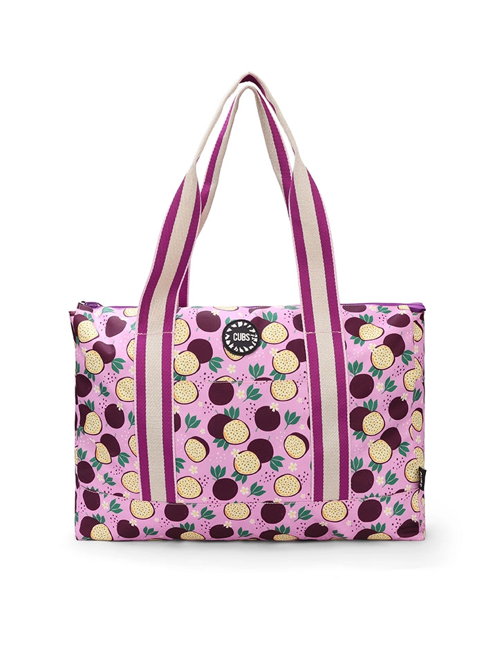 Cubs Passion Fruits And Purple Tie Dye Double Face Tote Bag