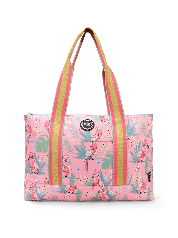 Cubs Pinkish Flowers Double Face Tote Bag