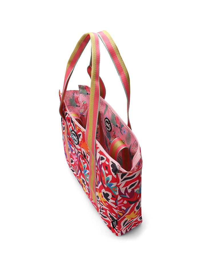 Cubs Pinkish Flowers Double Face Tote Bag