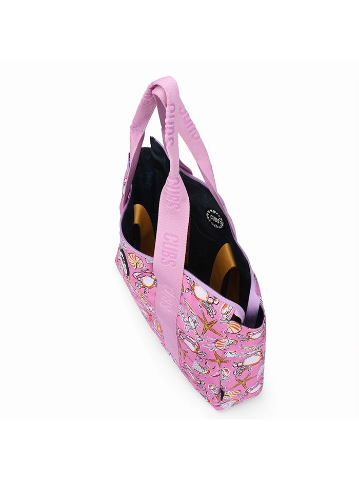 Cubs leaves & sea shells Double Face Tote Bag