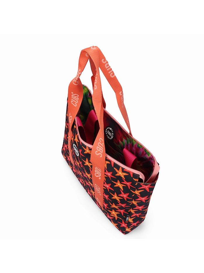 Cubs Tie Dye and Black Stars Double Face Tote Bag