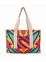 Cubs Swirls and Flamingos Double Face Tote Bag