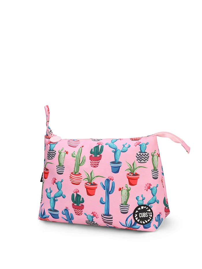 Cubs Pink Cactus Large Pouch