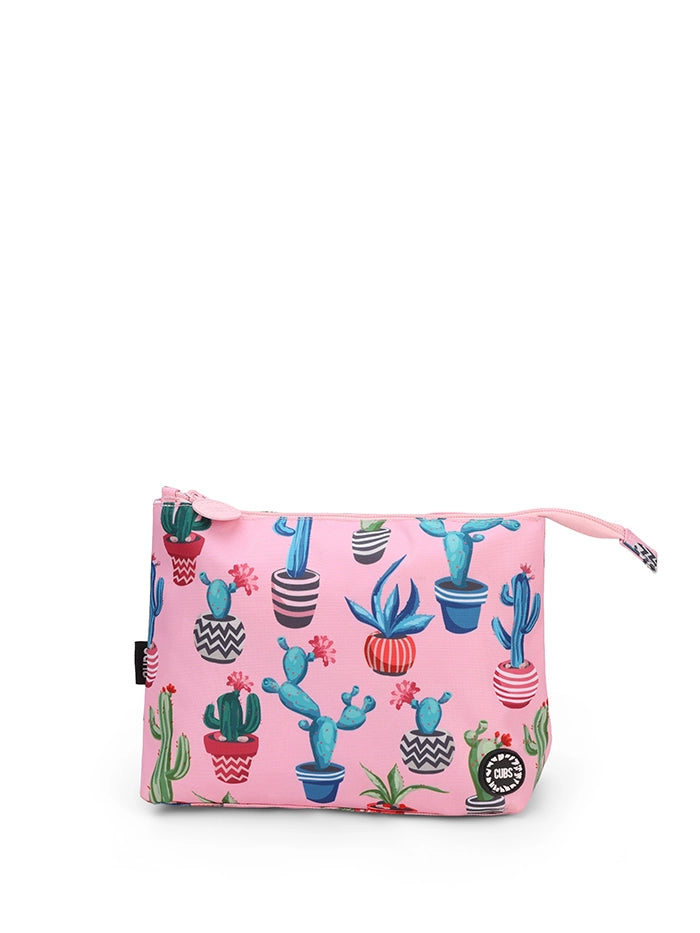 Cubs Pink Cactus Medium Pouch