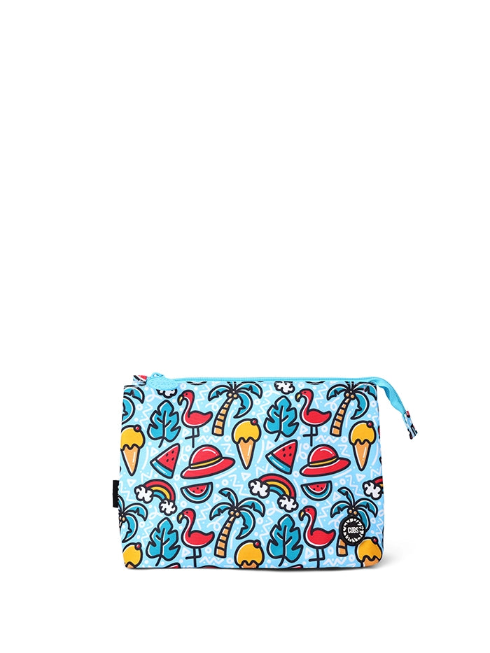 Cubs Baby Blue Flamingos Medium Pouch