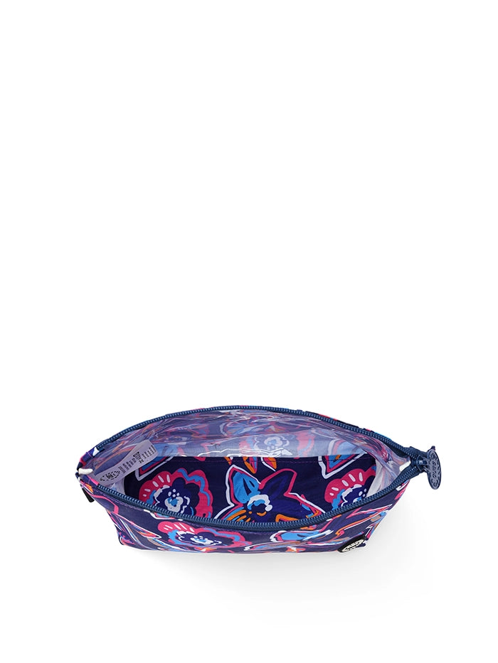 Cubs Navy Flowers Medium Pouch