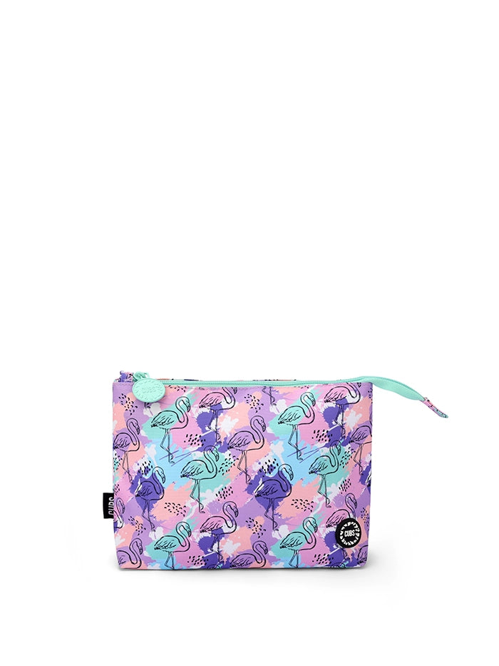 Cubs Lilac Flamingos Medium Pouch