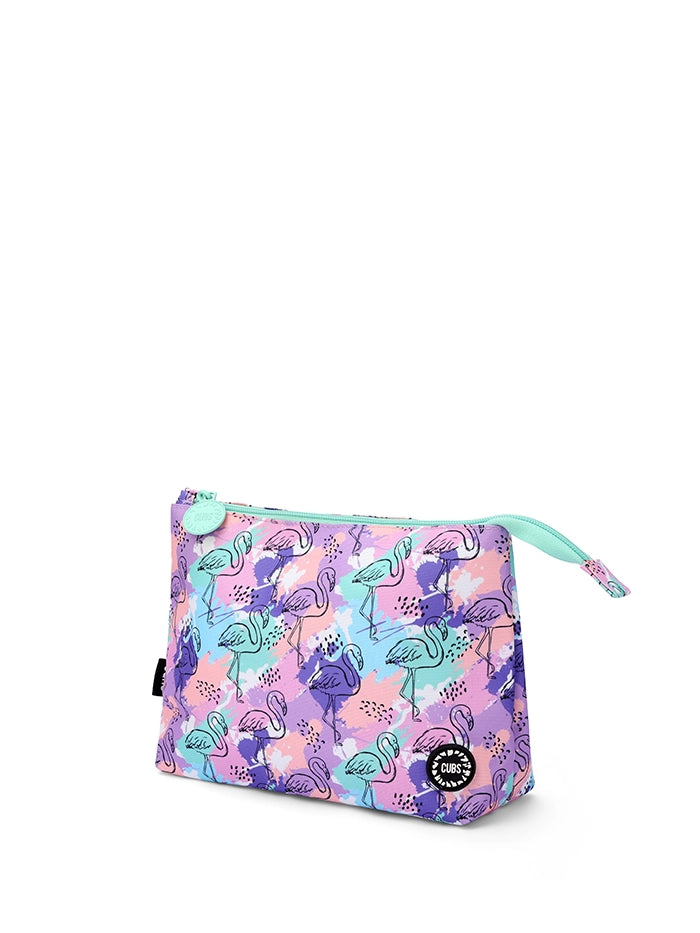 Cubs Lilac Flamingos Medium Pouch