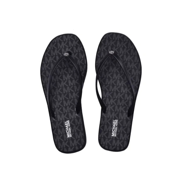 Michael Kors Lilo Wedge Flip Flop Women Black/Black