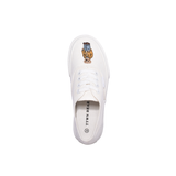 TTWN BEAR Low-Top White Canvas Top Bear Lace Shoes
