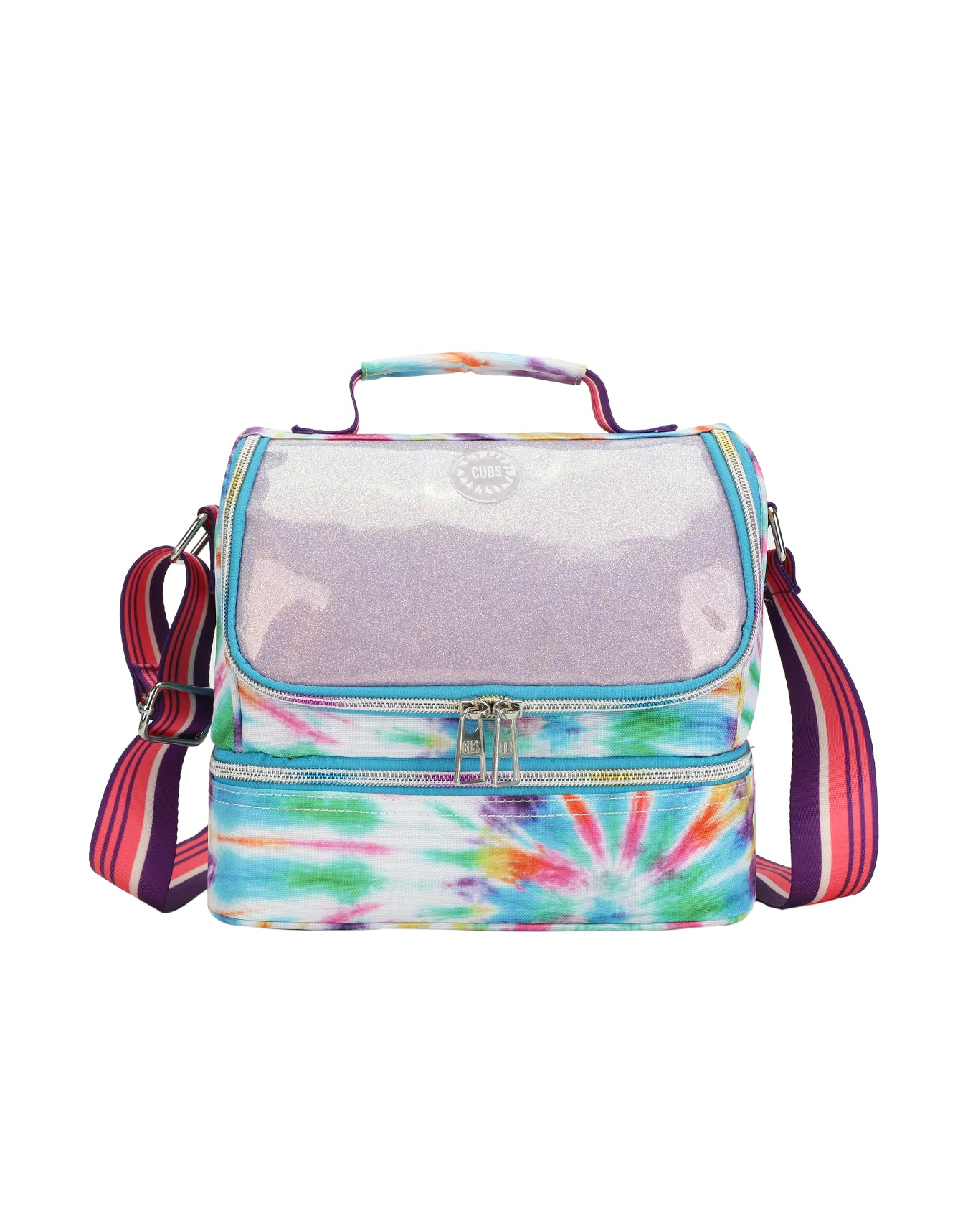 Cubs Pink and Purple tie dye High School Lunch Bag
