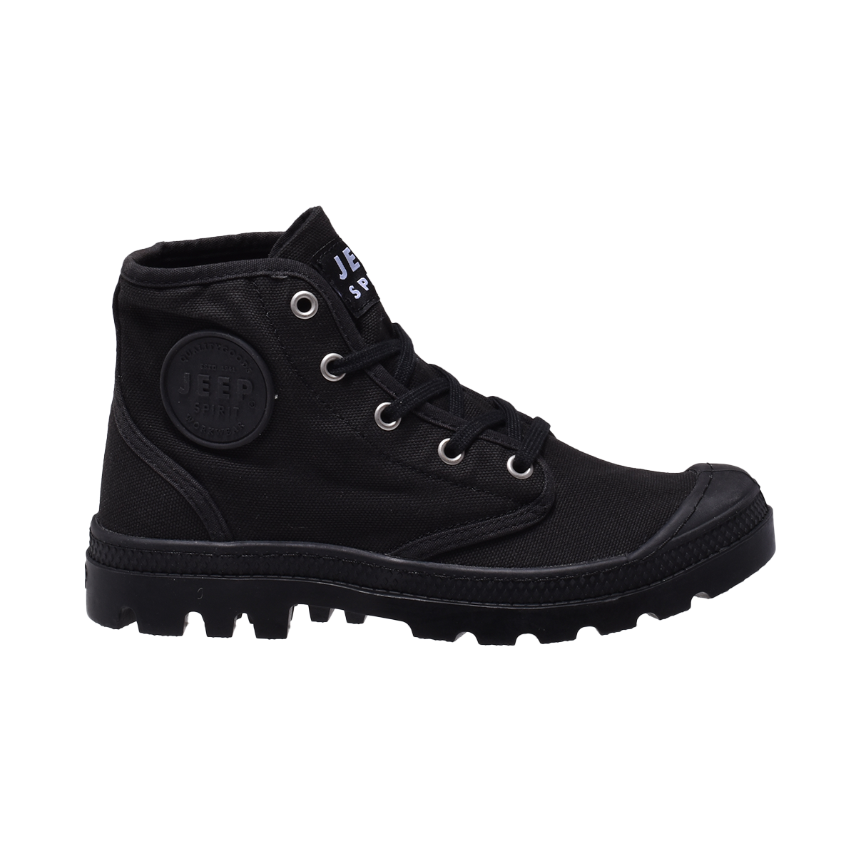 Jeep Spirit High Top Outdoor Canvas Sneaker-5938114209-Black
