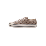 TTWN Bear Low-Top Coffee Jacquard Canvas Big-Eared Bear Pattern Shoes