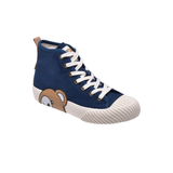 TTWN BEAR High-Top Navy Canvas Side Bear Head Biscuit Shoes