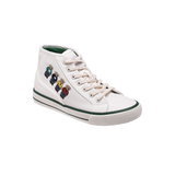 TTWN BEAR High-Top White Canvas Side Four Bears Platform Shoes