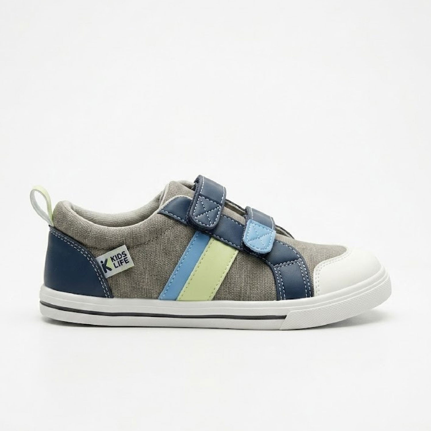 Cubs Blue & Green Jeans Double Strap Sneaker Kids