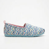 Cubs Blue & Pink Waves Slip-on Espadrilles Kids