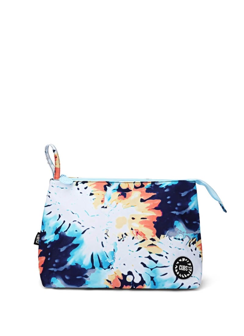 Cubs Blueish Tie Dye Large Pouch